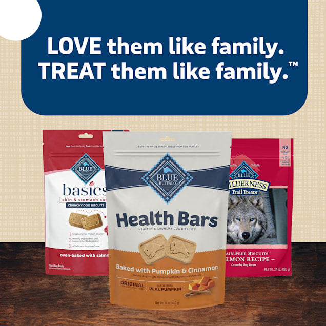 Blue Buffalo Health Bars Oven-Baked with Natural Ingredients Pumpkin & Cinnamon Crunchy Dog Biscuits, 16 oz.