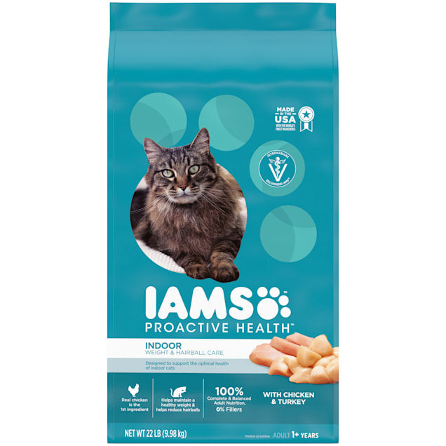 Iams ProActive Health Indoor Weight Control & Hairball Care Chicken & Turkey Adult Dry Cat Food