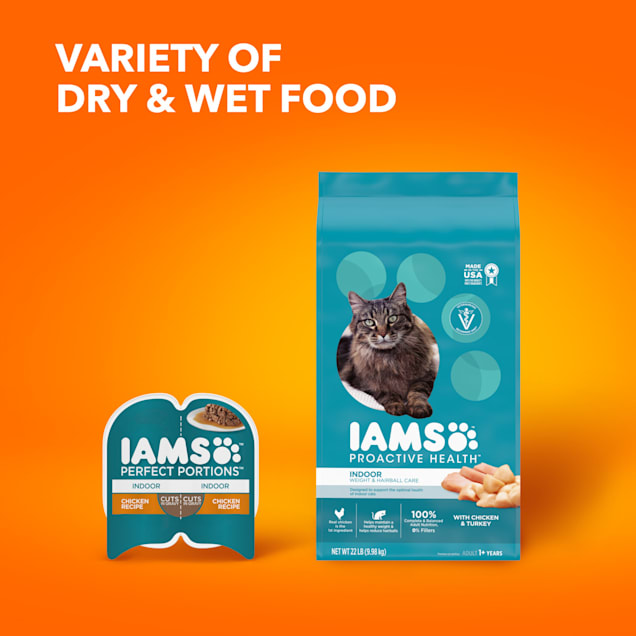 Iams ProActive Health Indoor Weight Control & Hairball Care Chicken & Turkey Adult Dry Cat Food