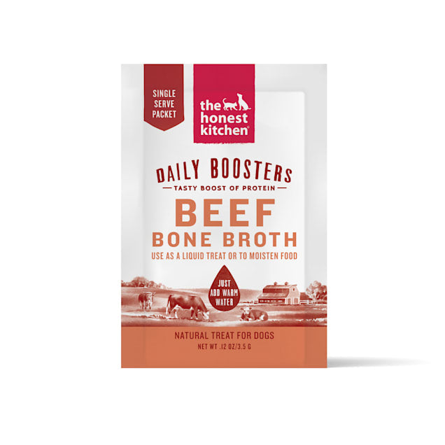 The Honest Kitchen Daily Boosts: Instant Beef Bone Broth with Turmeric Wet Dog Food
