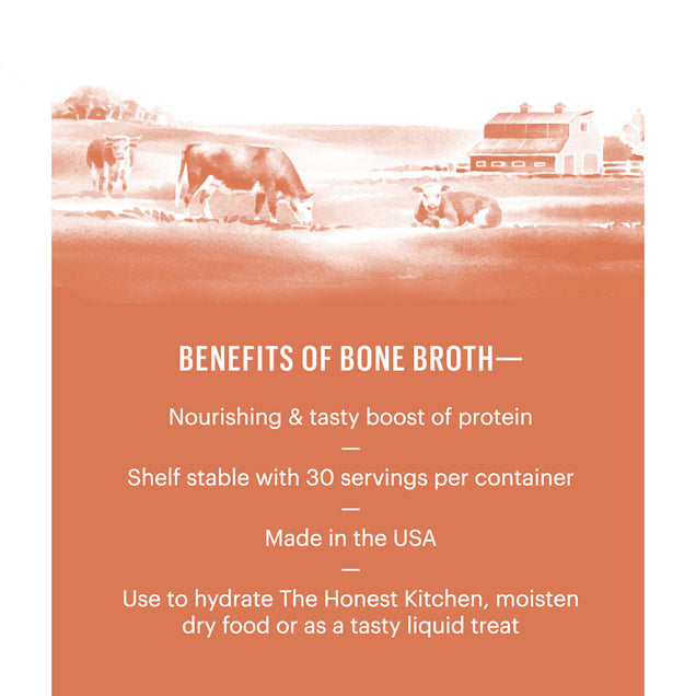 The Honest Kitchen Daily Boosts: Instant Beef Bone Broth with Turmeric Wet Dog Food