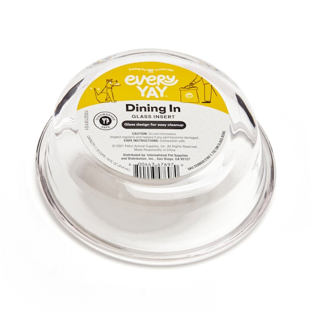 EveryYay Dining In Glass Bowl Insert for Pets