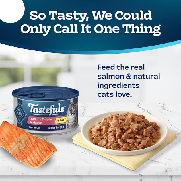 Blue Buffalo Tastefuls Made with Natural Ingredients, Salmon Flaked Wet Cat Food