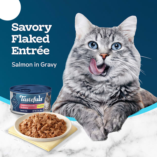 Blue Buffalo Tastefuls Made with Natural Ingredients, Salmon Flaked Wet Cat Food