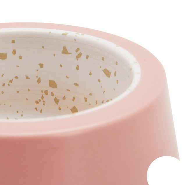EveryYay Dining In Mauve & Bamboo Dog Bowl