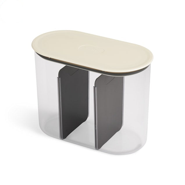 Reddy White Divided Dog Treat Jar