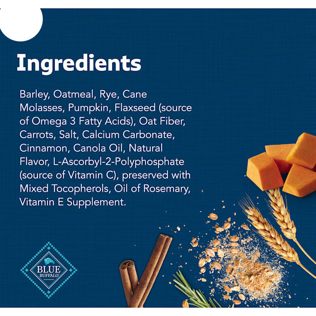 Blue Buffalo Health Bars Oven-Baked with Natural Ingredients Pumpkin & Cinnamon Crunchy Dog Biscuits, 16 oz