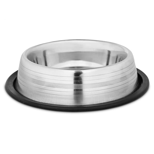 EveryYay Dining In Two-Toned No-Tip Stainless Steel Dog Bowl
