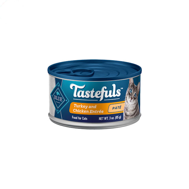 Blue Buffalo Tastefuls Made with Natural Ingredients, Turkey and Chicken Entree Pate Wet Cat Food