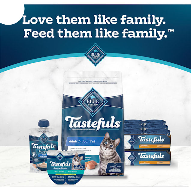 Blue Buffalo Tastefuls Made with Natural Ingredients, Turkey and Chicken Entree Pate Wet Cat Food