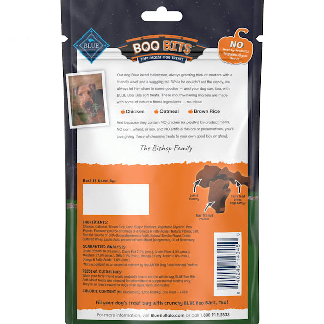 Blue Buffalo Boo Bits Tasty Chicken Recipe Soft & Chewy Halloween Dog Treats, 4.5 oz.